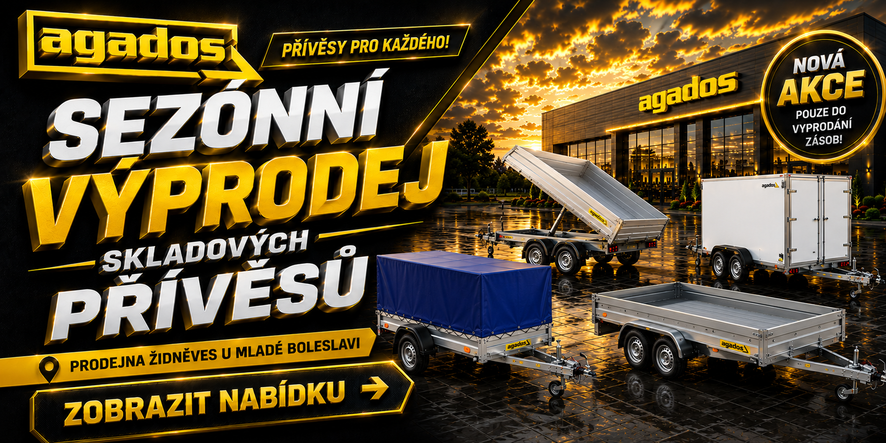 TOP VÝPRODEJ PŘÍVĚSŮ